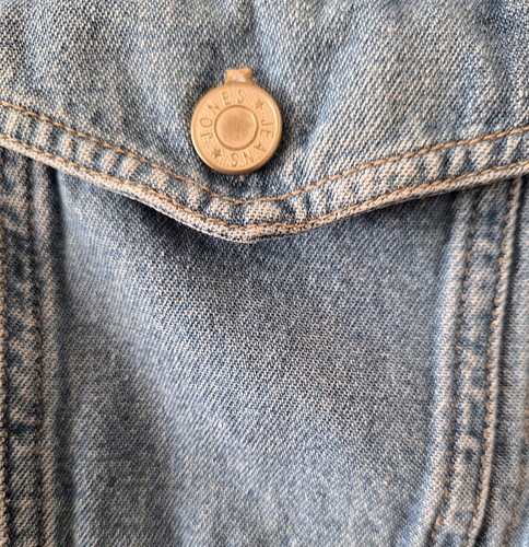 Vtg 90's JONES JEANS Sleeveless Denim Jumpsuit Pockets & Belt Loops Women's sz 8 - Picture 3 of 5