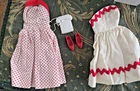 Vintage Doll Outfits 2 Dresses & Shoes Ad Phone 1960s? Tammy? Barbie?