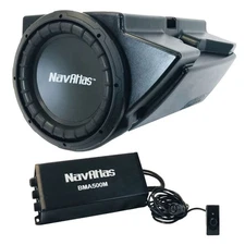NavAtlas NRZ10BPK UnderDash 10" Waterproof Subwoofer with Mono Block Amplifier