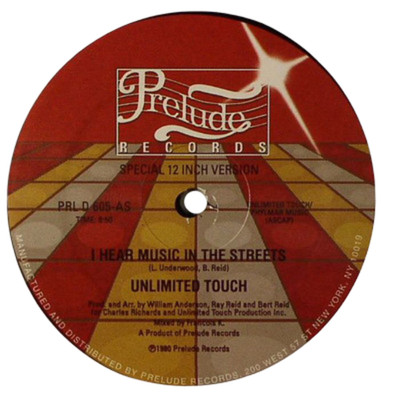 Unlimited Touch - 'I Hear Music In The Streets / Searching To Find The One' 12''