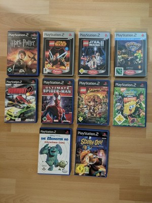 10 PS 2 Spiele Konvolut | Ultimate Spider-Man, Scooby-Doo, Star Wars