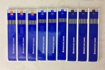 9 x 12 STAEDTLER MARS LUMOGRAPH Bleiminen Bleistift Minen HB 200   B 200 - H 200