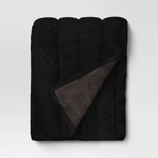 Channel Faux Fur Throw Black - Threshold