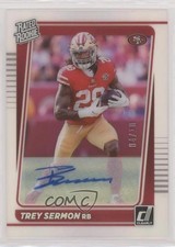 2021 Panini Clearly Donruss Rated Rookie Silver 4/10 Trey Sermon #79 Auto 0r5h