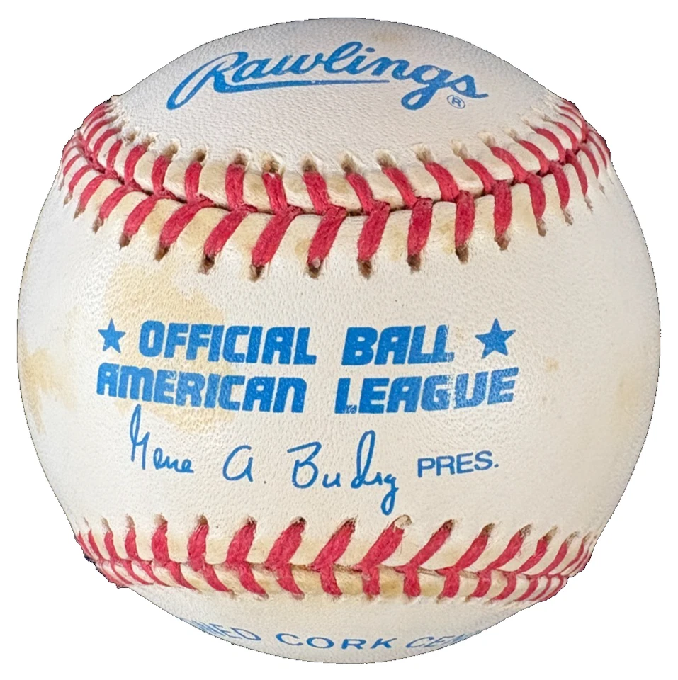 Matt Lawton Minnesota Twins Autografiado OAL Béisbol Gene Budig Foto 2 de 4