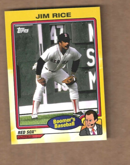 2024 Topps Jim Rice "Topps X Boomers Baseball" #38, Yellow #'d 07/35