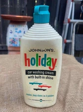 Vintage  1960s Johnson’s Wax Liquid Car Washing Cream 1/2” Full