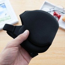 3D No-Pressure Eye Mask Adjustable Breathable Light Blocking Black Eye Mask for