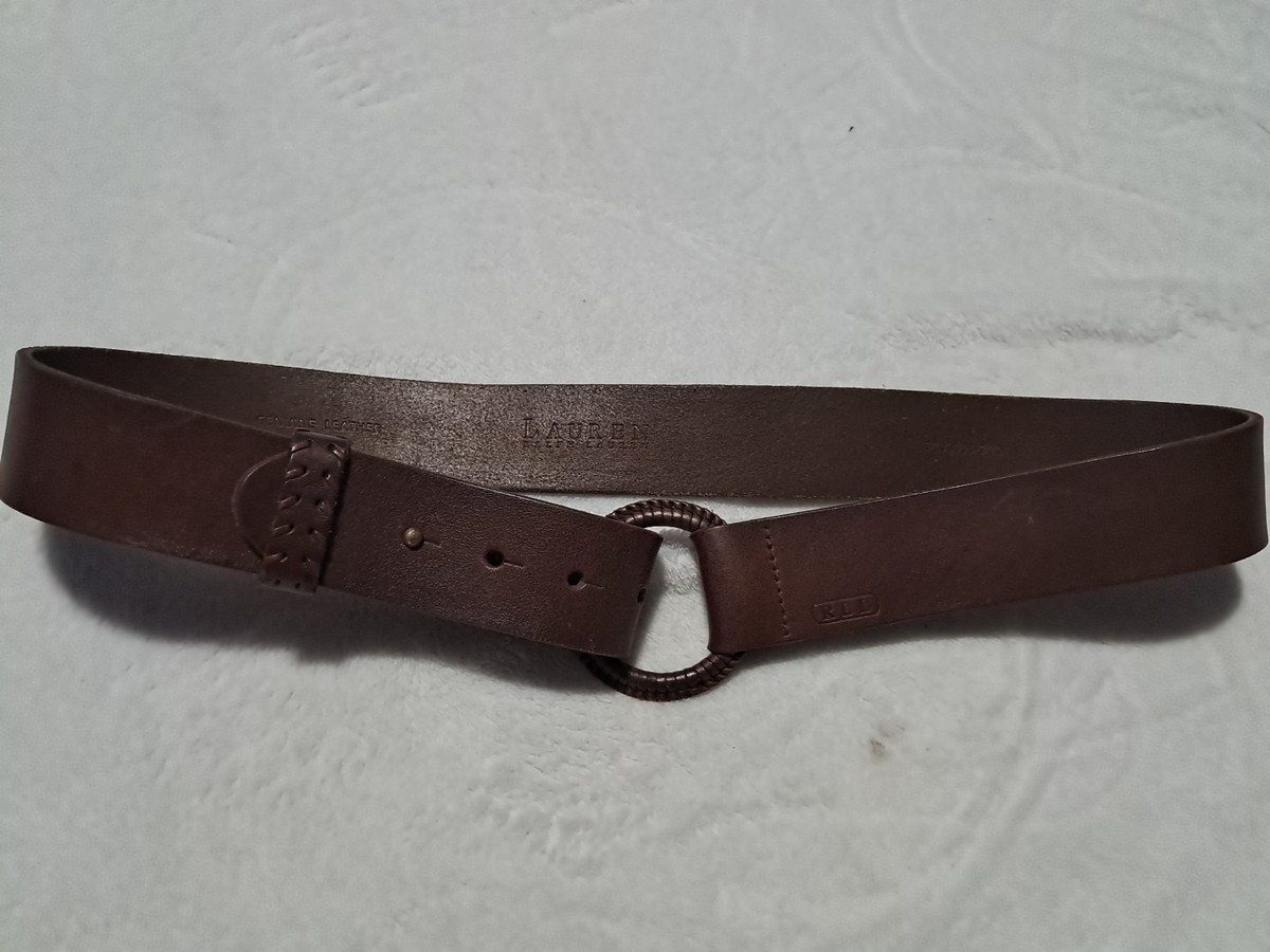 Lauren Ralph Lauren Genuine Leather Belt Ralph Lauren Leather Belt Mens Medium 34–36 Black Gold  main image 4