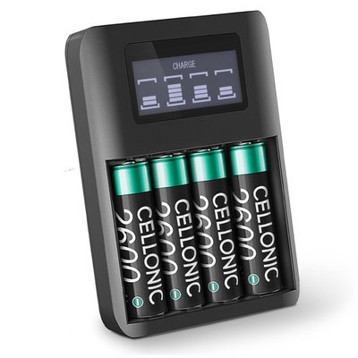4x Akku für Canon PowerShot A480 PowerShot A610 4x AA 2600mAh + Ladegerät