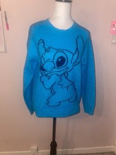 Disney Lilo & Stitch STITCH Knitted Jumper Size Small Sleeves Primark NEW