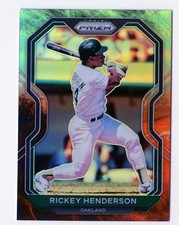 I560 RICKEY HENDERSON 2021 PRIZM COSMIC HAZE #157 A'S RARE SP