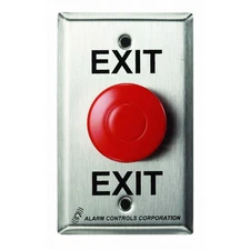 ALARM CONTROLS EB-1 Push Button,Plastic,w/Face Plate 48ZW59