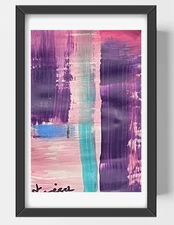 GUAJARDO Original Expressionism Crossroads of Energy 9X6 Paper Signed Art