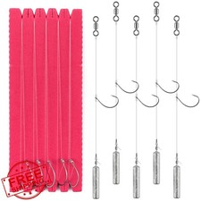 Dr.Fish 10pk Bass Fishing Drop Shot Rig Snelled Hook