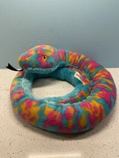 Aurora 53" Rainbow Tie Dye Multicolor Snake Plush Stuffed Animal Toy Oct 22