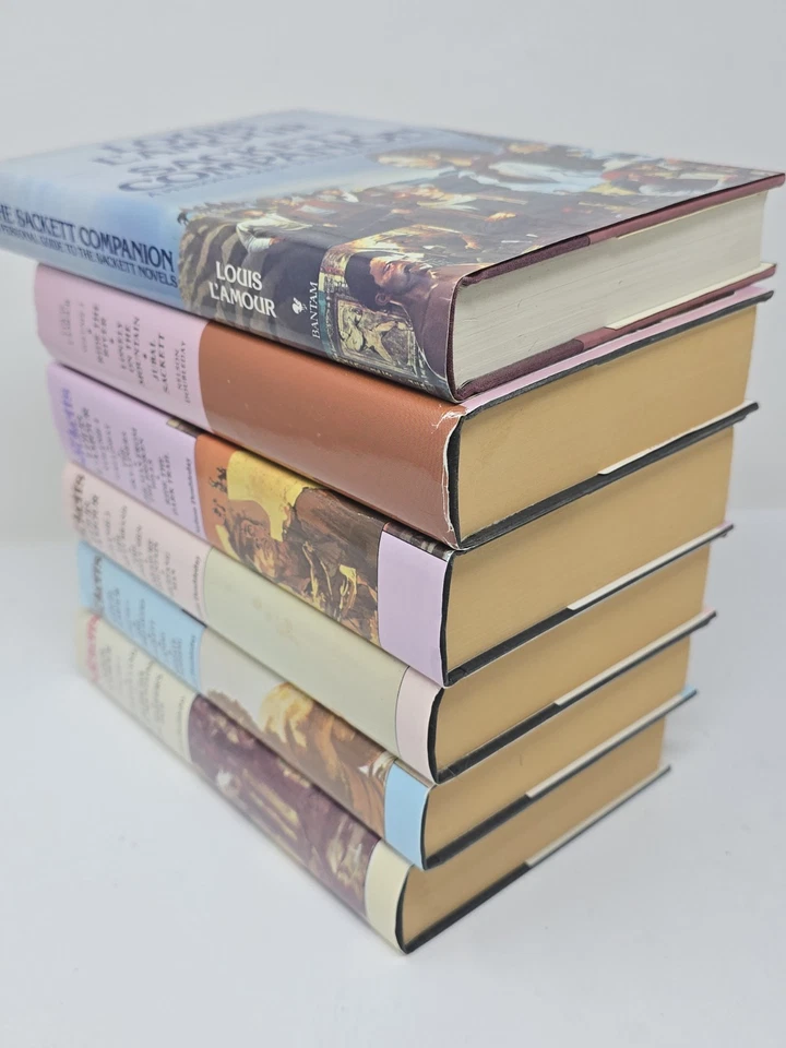 Louis L’Amour The Sacketts 5 Volume Hardback Set & The Sackett Companion Book - Image 3 of 4