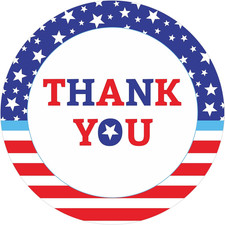 Thank You Stickers Patriotic Stickers - 480Pcs 1.5 Inch Self-Adhesive Round A...