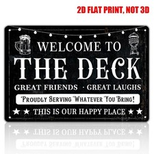 Metal Welcome Sign Funny Welcome To Our Deck Aluminum Sign 8x12 Farmhouse
