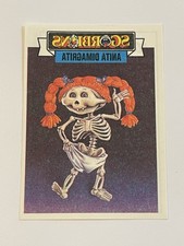 1990 Sgorbions Holidays Transfer Bony Joanie / Thin Lynn GPK Garbage Pail Kids