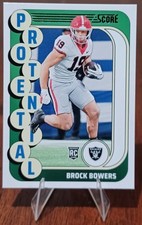 2024 Score - Protential Brock Bowers #19 (RC) Record Breaking Las Vegas Raiders