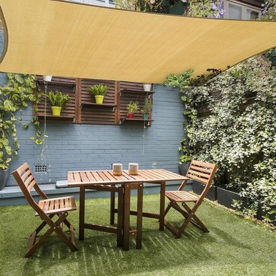 Shade Sail 8'x10' Sun Shade Sail, Permeable Shade Sails HDPE UV Block Sunshade