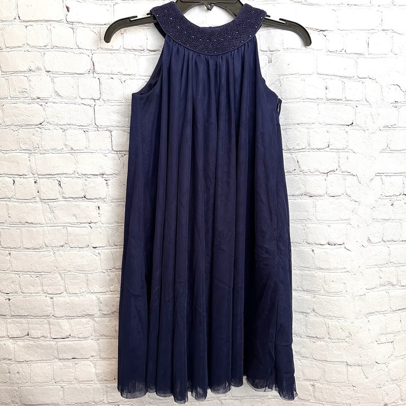 Polo Ralph Lauren Girl Size 8 Party Special Occasion Tulle Dress Navy Blue