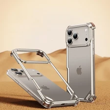 Metal Shockproof No Back Slim Bumper Phone Case For iPhone 17 Pro Max Air 16 15 