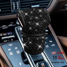 Crystal Auto Gear Shift Cover Bling Car Accessories, Shift Knob Cover, Black
