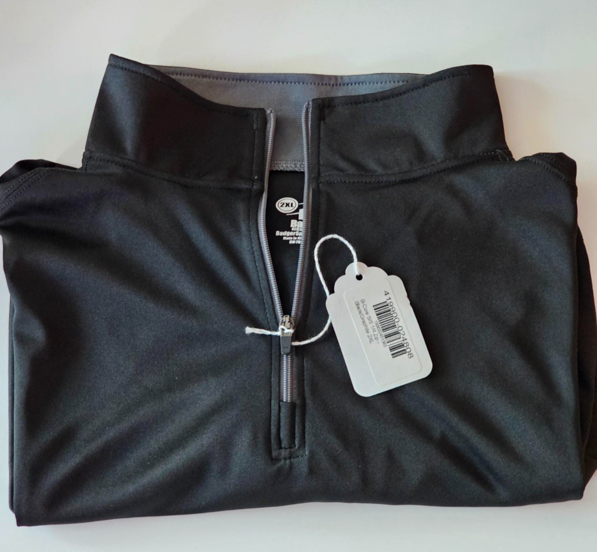 Badger 2XL Mens Short Sleeve Moisture-Wicking B-Core 1/4-Zip Pullover NEW