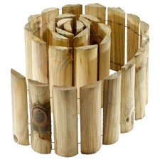 Flexible Timber Log Roll Edging 150 x 1500mm Pressure Treated Garden Border