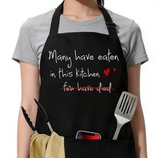 Funny Cooking Aprons Pockets Water Oil Resistant Kitchen Baking Chef