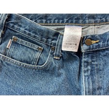 Carhartt Relaxed Fit Straight Leg Blue Denim Jeans 38x32