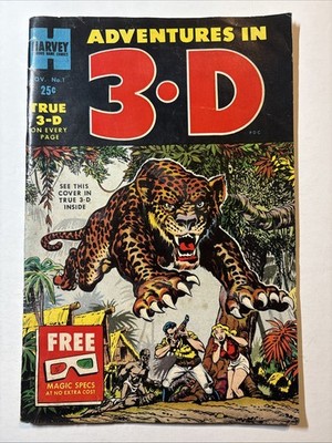 Adventures in 3-D #1 Vol 1 1953 Harvey With Glasses
