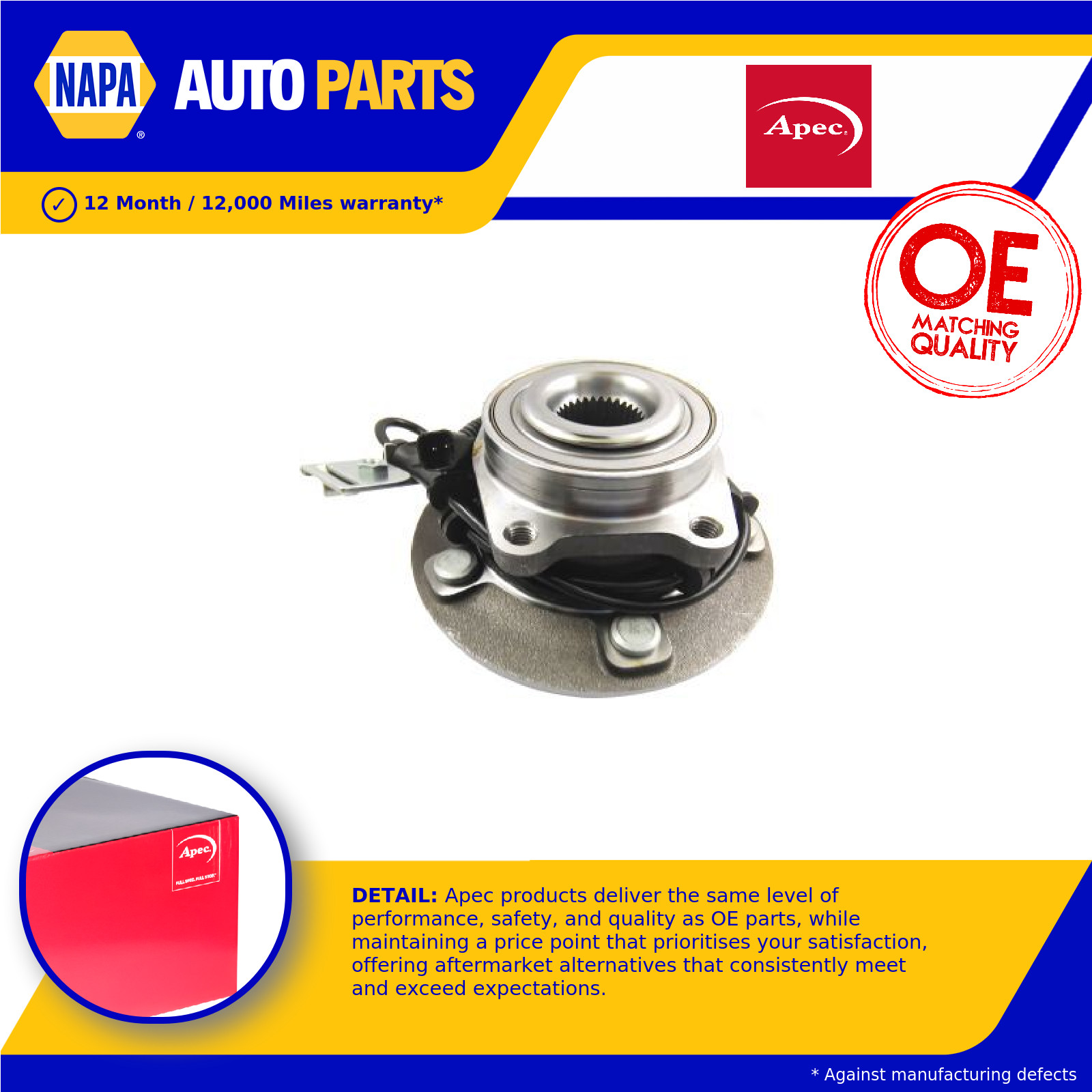 Wheel Bearing Kit AWB1822 Apec Genuine Top Quality Guaranteed New