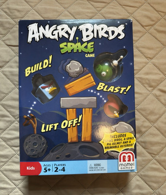Mattel Games Angry Birds Space Build Blast Lift Off Game 2-4 Players 5+ 2012