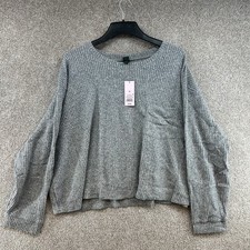 NWT Wild Fable Women's Sweatshirt Pullover Size 4X Gray Long Sleeve Knit