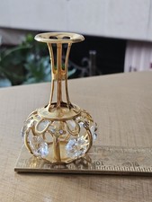 Swarovski Crystal Elements Vase Gold Plated
