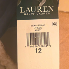 Lauren Ralph Lauren Women's White Sheath Knee-Length Dress, Size 12