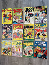12 1949 1959 Comic Book Lot Blondie Candy Date Judy Dagwood Henry Aldrich Junie