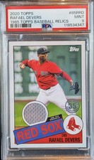 2020 Topps Rafael Devers 1985 Game Used Relic #85R-RD PSA 9 Boston Red Sox 3b