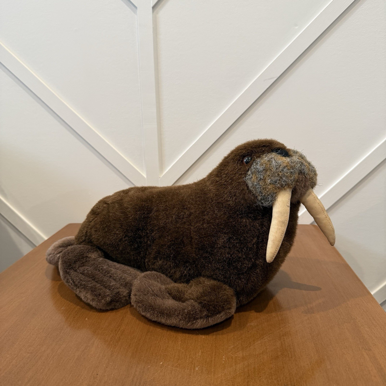 SeaWorld WALRUS Plush Stuffed Animal Chocolate Brown Toy Vintage