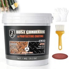 2-in-1 Rust Converter Paint Metal Primer 35 Oz Black Rust Reformer Encapsul 2-in-1 Rust Converter Paint Metal Primer 35 Oz Black Rust Reformer Encapsul