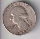 1956-D WASHINGTON QUARTER 25¢ DENVER 90% SILVER COIN UNITED STATES MINT