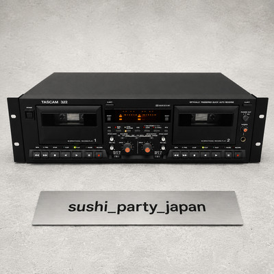 TASCAM Model 322 Professional Dual Cassette Deck Player/Recorder TESTED Japan