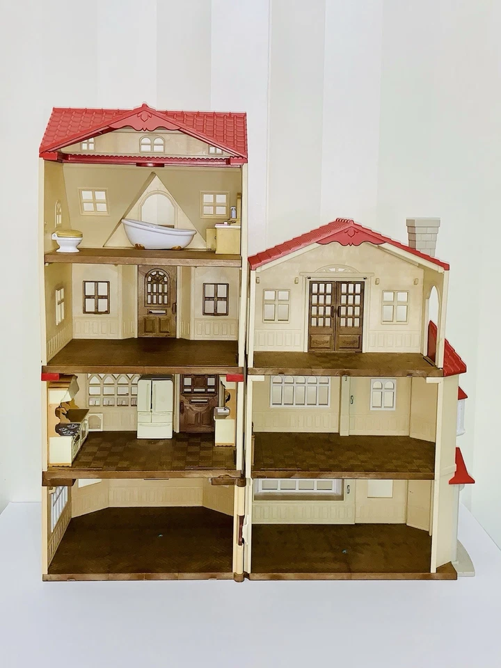 Sylvania Families Red Roof Dollhouse Grand Mansion Lot 2 Houses Very Rare - Image 2 of 4