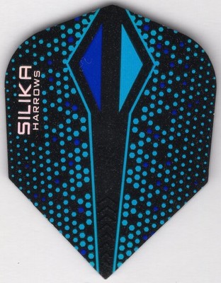 Black and Blue SILIKA COLORSHIFT Harrows Dart Flights: 3 per set