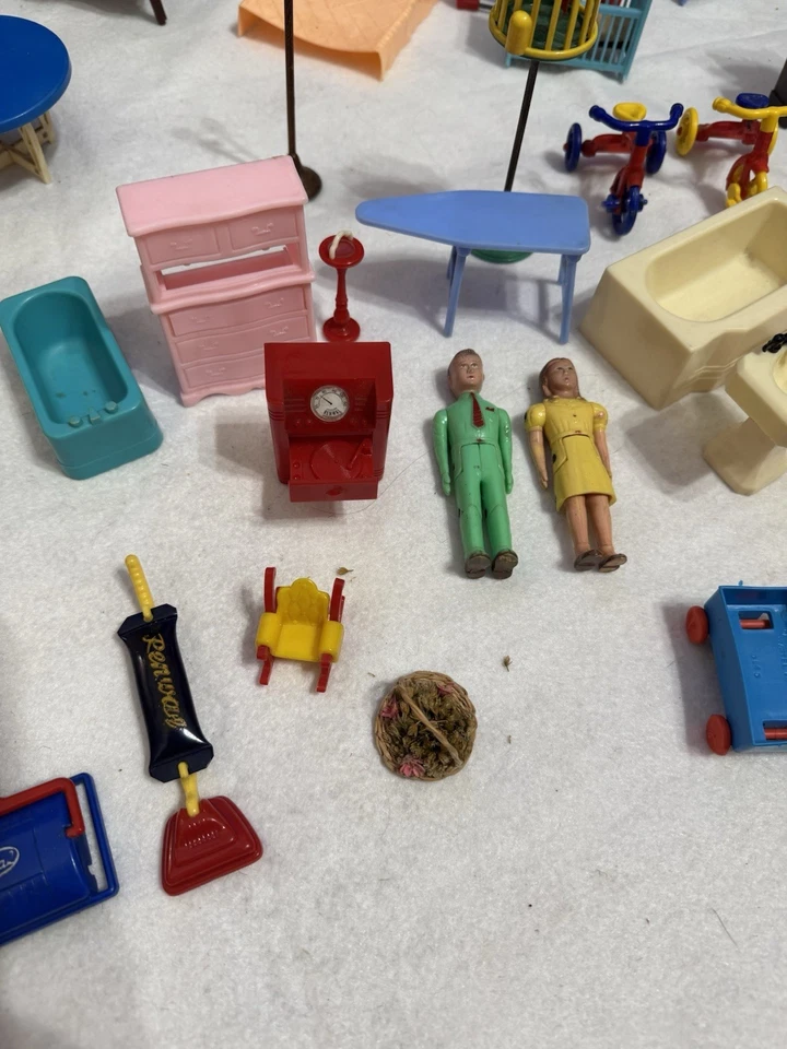 Rare Vintage 1940-50’s Dollhouse Furniture Renwal, Ideal Huge Group 75 Pieces + - Image 4 of 4