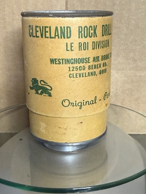 Cleveland Rock Drill Plant Westinghouse Air Brake Co. Cardboard Can Container 