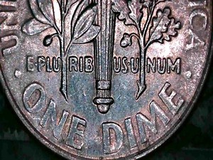2012 P Roosevelt Dime Offcenter Obverse Broadstruck Error